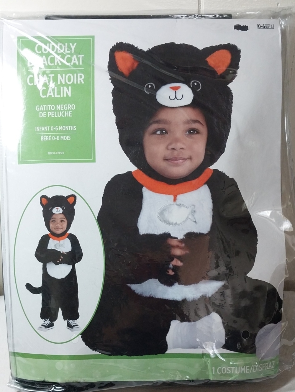Black Cat Costume Infant NEW